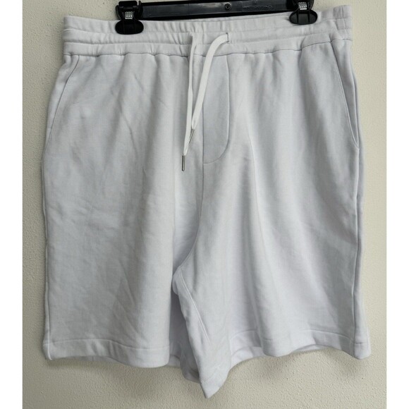 A X ARMANI EXCHANGE Men's Elastic-Waist Shorts, White, Size M - Picture 1 of 7